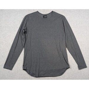 Cuts Clothing Men Shirt XL Elongated Curve Hem Long Sleeve Tee Crewneck